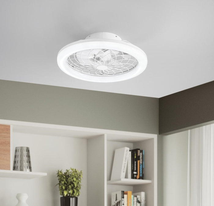 PLAFONIERA LED CON VENTILATORE INTEC ETESIA 30W CCT WI-FI BIANCA Ø49 CM
