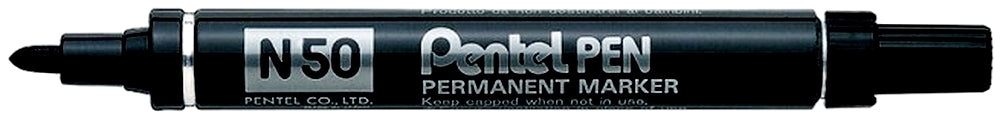 PENNARELLO NERO INDELEBILE A PUNTA TONDA PENTEL N850