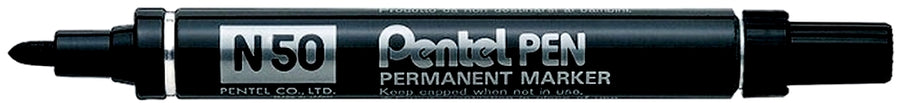 PENNARELLO NERO INDELEBILE A PUNTA TONDA PENTEL N850