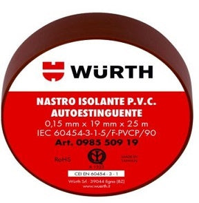 NASTRO ISOLANTE PVC IMQ MARRONE 19MMX25M WURTH