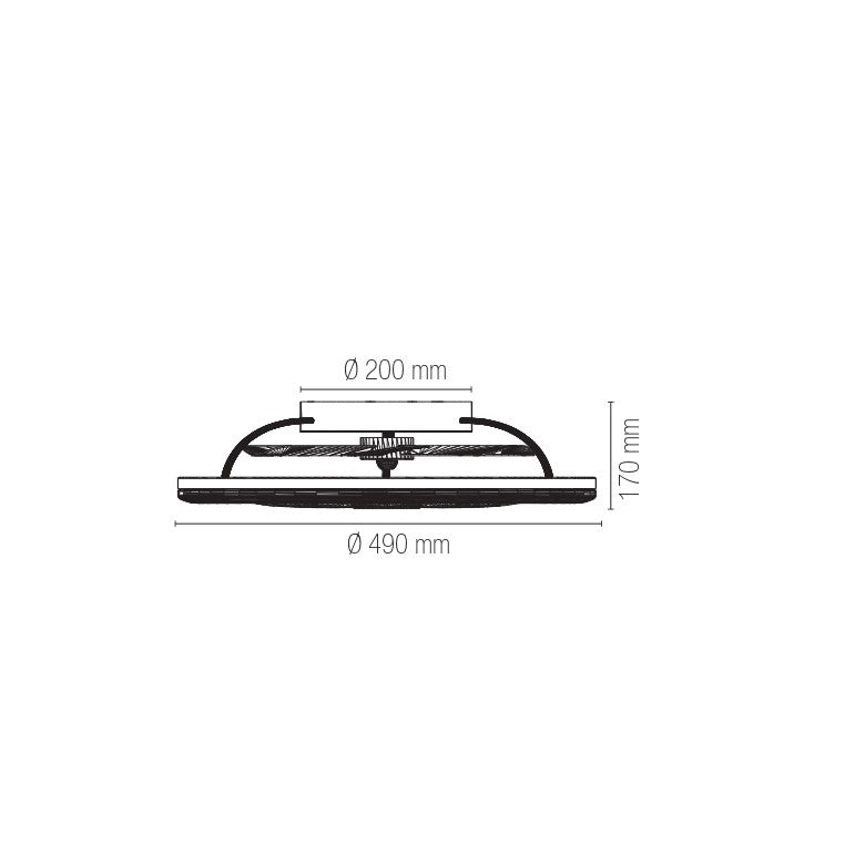 PLAFONIERA LED CON VENTILATORE INTEC ETESIA 30W CCT WI-FI BIANCA Ø49 CM