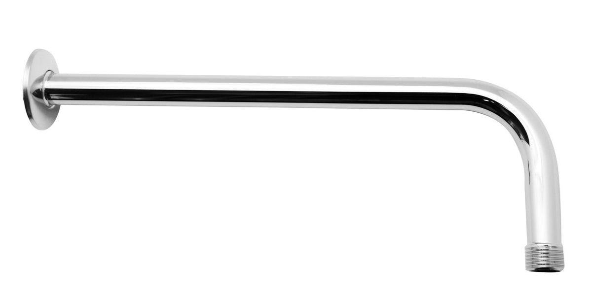 BRACCIO DOCCIA LEGGERO IN ACCIAIO INOX CON ROSONE 30 cm