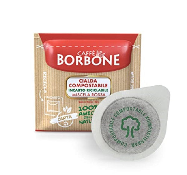 BOX 50 CIALDE CAFFE' BORBONE MISCELA ROSSA
