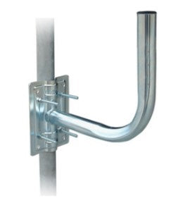 SUPPORTO ANTENNA CURVO PALO/MURO CM.24