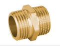 NIPPLES DOPPIO FILETTO OTTONE NUDO 1/2" X 3/4"