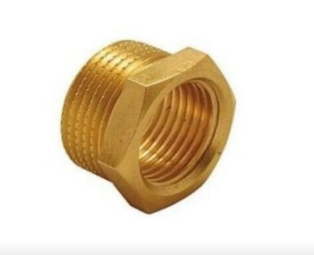 RIDUZIONE ESAGONALE DOPPIO FILETTO OTTONE NUDO 3/8" X 1/2"