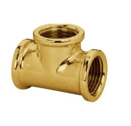 RACCORDO A 'T' 3/8” F-F-F IN OTTONE NUDO ”ECO” IDROTRADE