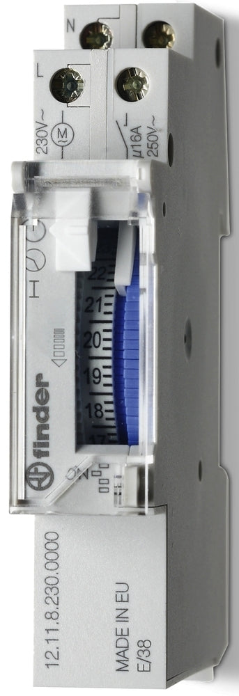 INTERRUTTORE ORARIO GIORNALIERO 230V 1 CONTATTO NO 16A