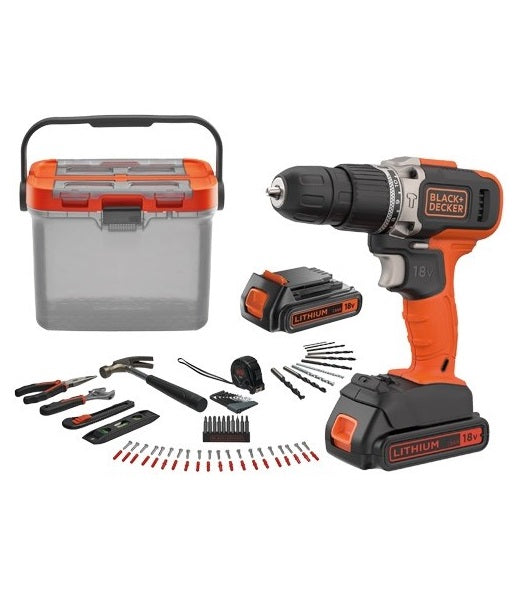 TRAPANO AVVITATORE CON PERCUSSIONE 18V 2 BATTERIE 1.5AH - CARICABATTERIE