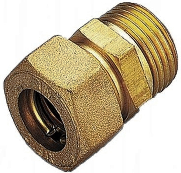 RACCORDO DRITTO MASCHIO PER ACQUA CON TENUTA O-RING 1/2"×14