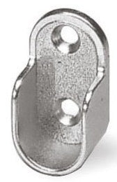 BLISTER 2 REGGITUBI LATERALE NIKELATO A POLTRONCINA PER TUBI Ø18 mm.