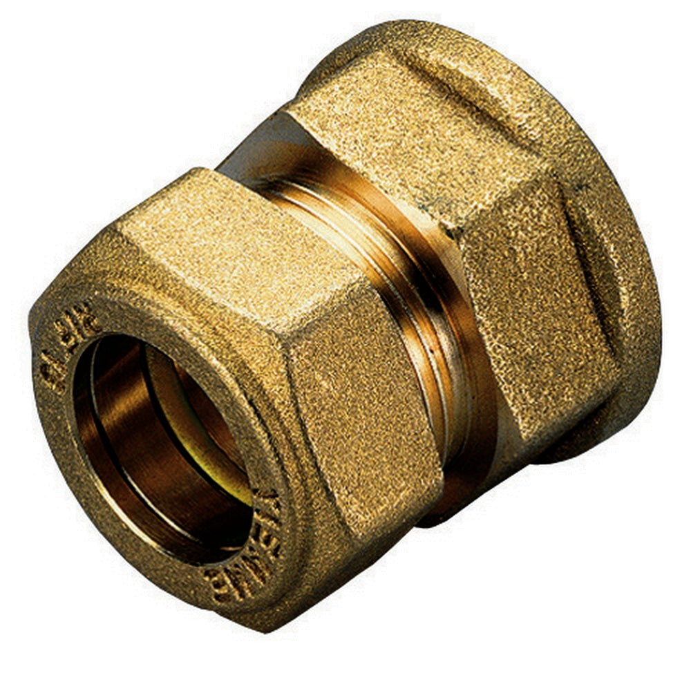 RACCORDO DIRITTO FEMMINA A COMPRESSIONE 1/2"×16 CON TENUTA O-RING
