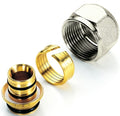 ADATTATORE NICHELATO PER COLLETTORI DA 3/4" PER TUBO MULTISTRATO Ø16x2 mm