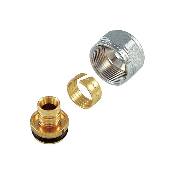 ADATTATORE CROMO PER TUBO MULTISTRATO 16X2