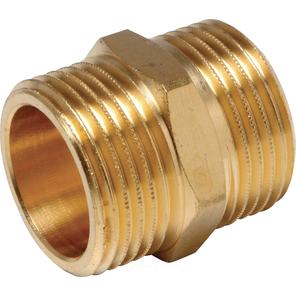 NIPPLO MASCHIO-MASCHIO 1" IN OTTONE GIALLO