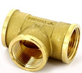 RACCORDO A 'T' IN OTTONE FEMMINA 3/4”