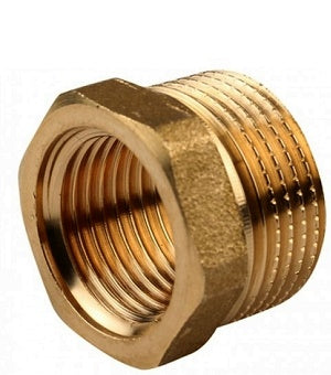 RIDUZIONE IN OTTONE MASCHIO-FEMMINA 3/4"×1/2"