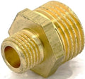 NIPPLO DI RIDUZIONE MASCHIO-MASCHIO 3/8"×1/4" IN OTTONE GIALLO