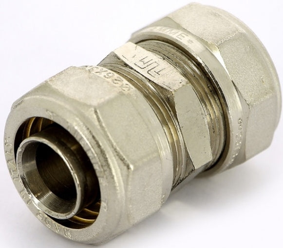 RACCORDO DRITTO DOPPIO A STRINGERE Ø 26-26 mm