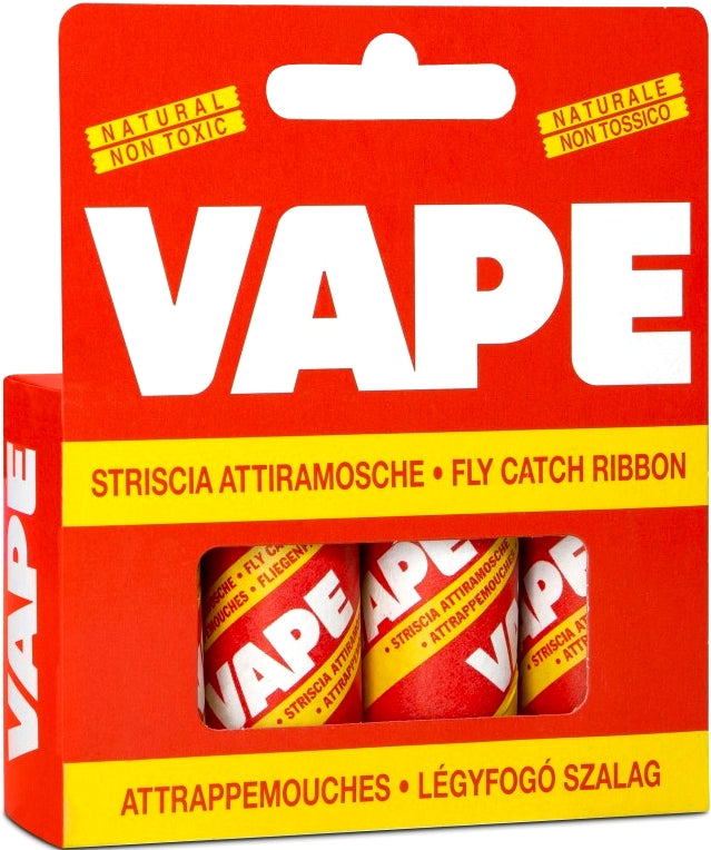 CONFEZIONE 4 STRISCIE ADESIVE ATTIRAMOSCHE VAPE