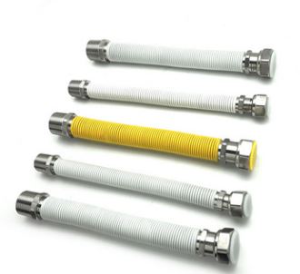 KIT 5 PZ FLESSIBILI INOX ESTENSIBILI RIVESTITI PER CALDAIE A GAS mm 220/420