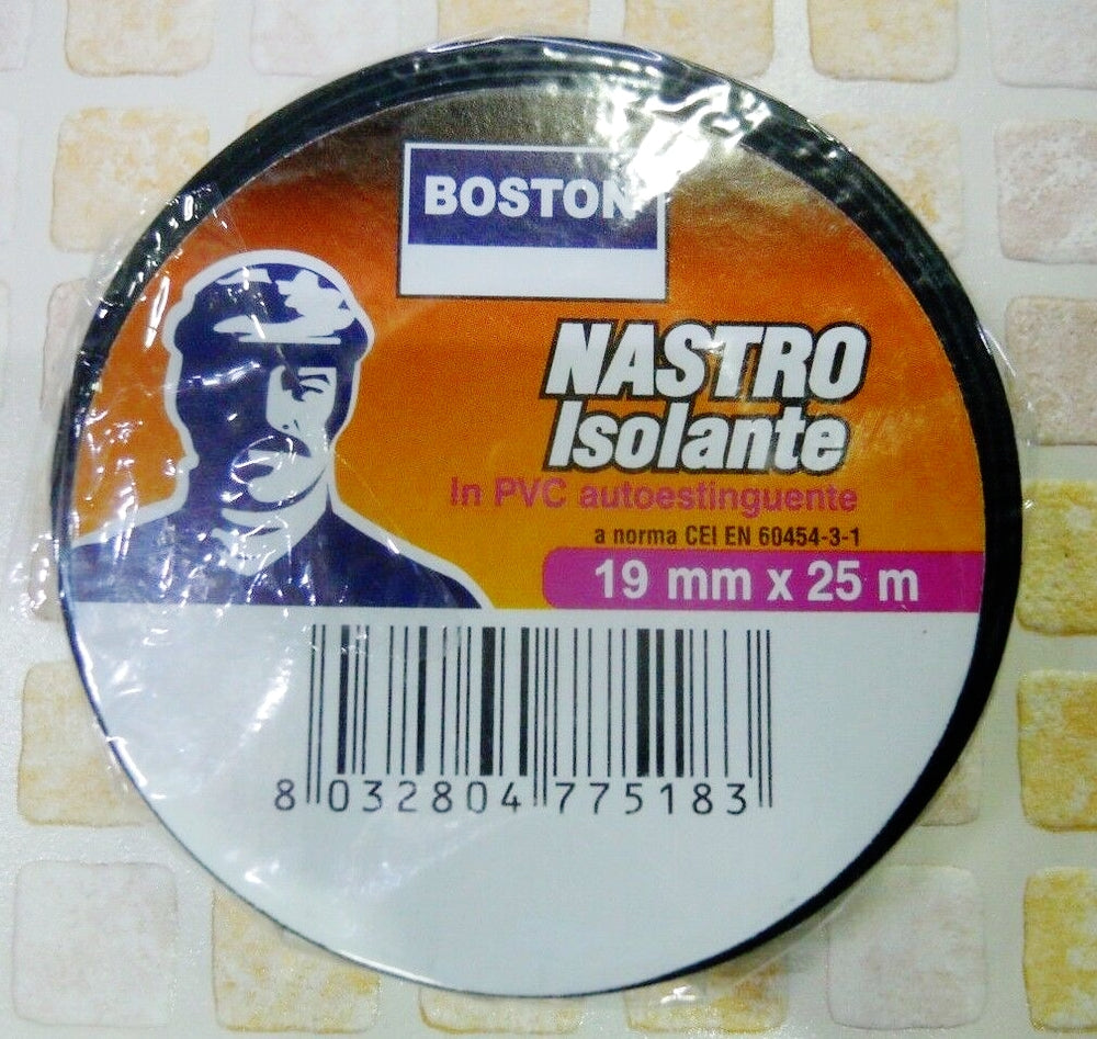 NASTRO ISOLANTE NERO 19 mm × 25 m
