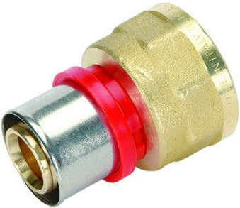 RACCORDO DIRITTO FEMMINA A PRESSARE Ø 26×3/4" PER TUBO MULTISTRATO