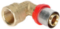 RACCORDO CURVO FEMMINA A PRESSARE Ø 26×3/4" PER TUBO MULTISTRATO