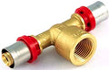 RACCORDO 'T' FEMMINA A PRESSARE Ø 26×3/4"×26 PER TUBO MULTISTRATO