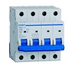 CHINT INTERRUTTORE MAGNETOTERMICO NB1-63/C10 4P 10A CURVA C 6KA