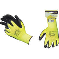 GUANTO LATTICE RUGOSO NERO HAND MAGLIA LEGGERA SINTETICO GIALLO 10
