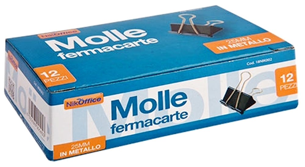 CONFEZIONE 12 MOLLE FERMACARTE 41 mm
