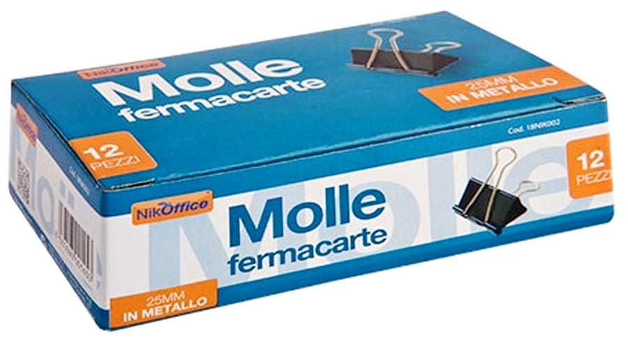 CONFEZIONE 12 MOLLE FERMACARTE 41 mm