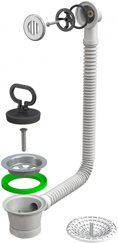 PILETTONE CON TROPPO PIENO TONDO PER LAVELLI CUCINA CON FORO Ø 70 mm