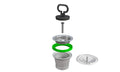 PILETTA 1"1/2 CON TAPPO E GATTINARA IN ACCIAIO INOX PER LAVELLO
