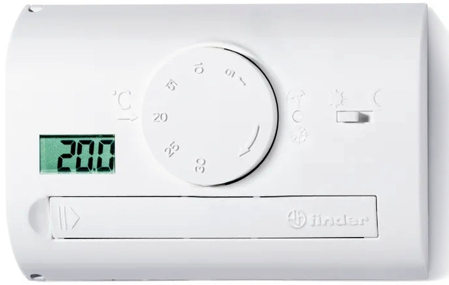 TERMOSTATO DIGITALE A ROTELLA BIANCO FINDER TIPO 1T.41