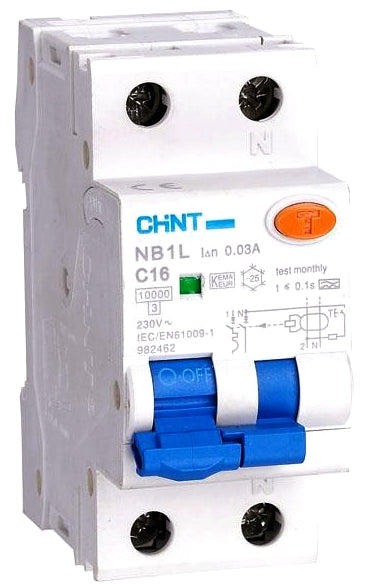 DIFFERENZIALE MAGNETOTERMICO 1P+N 25A 30mA 4,5 kA CURVA C TIPO A NB1L1/C25