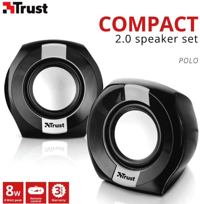 SET ALTOPARLANTI POLO COMPACT USB 2.0 CON POTENZA DI USCITA 8 W