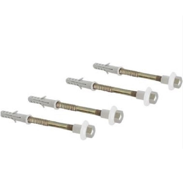 4 PZ FISSAGGI VERTICALI PER WC E BIDET Zincati - M6x80