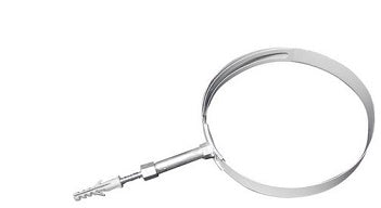 COLLARE A REGOLAZIONE VARIABILE PER TUBI-FUMO VERNI. BIANCO DIAM.140-200