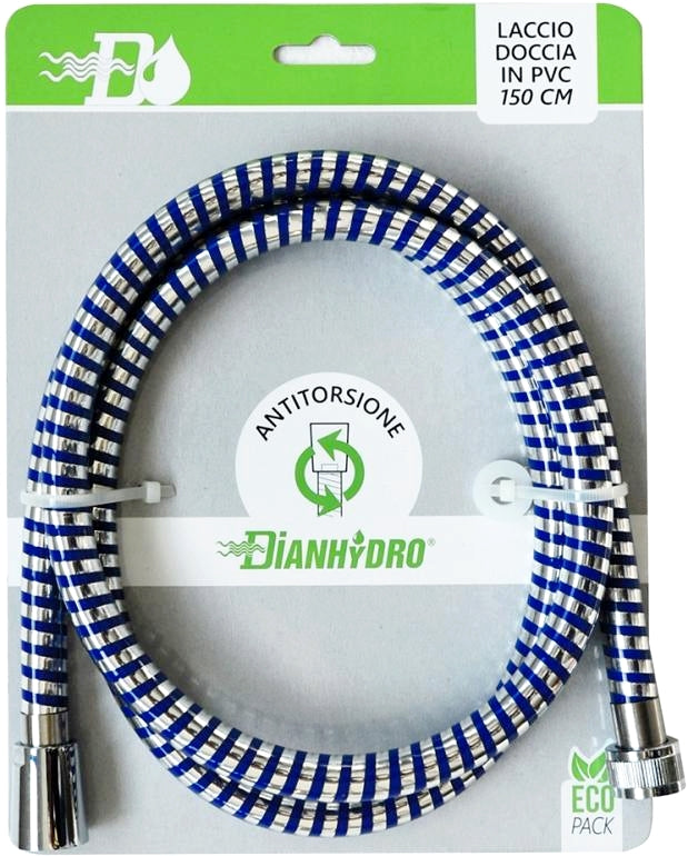FLESSIBILE DOCCIA BLU 1,5 METRI IN PVC ANTITORSIONE