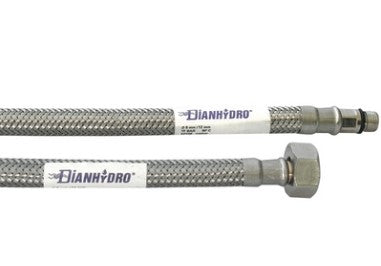FLESSIBILE INOX PER RUBINETTERIE MONOCOMANDO F 3/8 x M 12 cm. 40