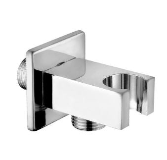 PRESA ACQUA QUADRA CON SUPPORTO DOCCIA Cromo