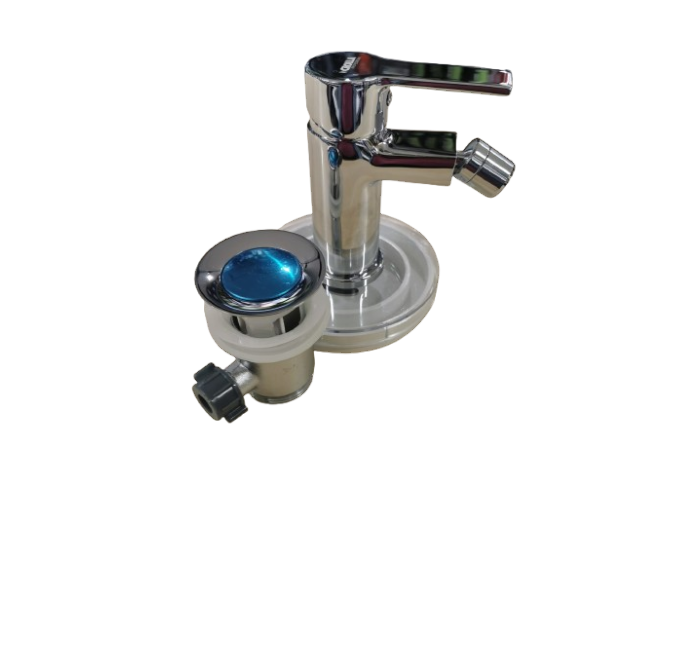 CUBE MONOCOMANDO BIDET CON SCARICO CROMATO