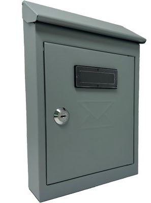 CASSETTA POSTA TRADIZIONE + CILINDRO MINI ACCIAIO VERN GRIGIO 175X50 H 260