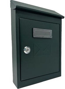 CASSETTA POSTA TRADIZIONE + CILINDRO MINI ACCIAIO VERN VERDE 175X50 H 260
