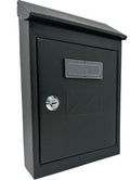 CASSETTA POSTA TRADIZIONE + CILINDRO MINI ACCIAIO VERN NERO 175X50 H.260