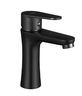 MISCELATORE MONOCOMANDO LAVABO SERIE LIZZY NERO OPACO