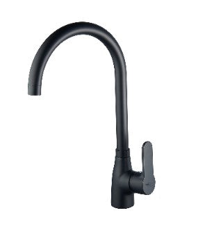 MISCELATORE MONOCOMANDO LAVELLO CANNA ALTA SERIE PACO NERO OPACO