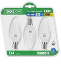 LAMPADINE LED OLIVA ECOLIGHT CONF. 3 PZ. - 8 WATT - 6400 K - LUCE FREDDA -806 LUMEN